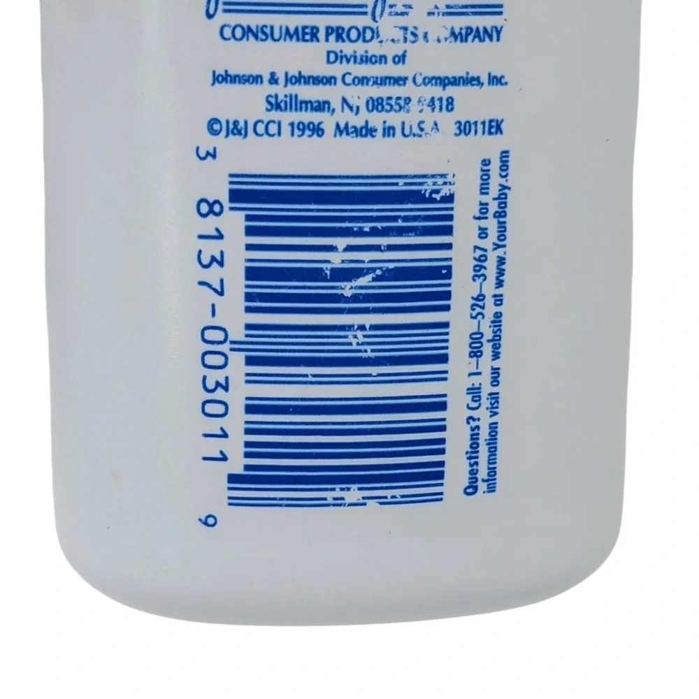 Johnson's Baby Powder Unisex 4oz White Vintage Nostalgic 1996 Prop